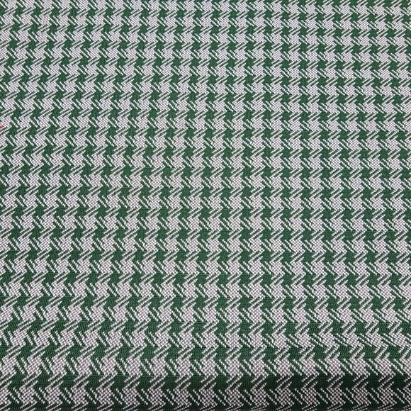 1960s 70s Polyester Apparel Fabric Gingham Green White 62" Wide 1yd-12" VTG - Picture 3 of 7
